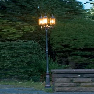 Konstsmide 3-punktowa latarnia MILANO czarny-srebrny - Lampy ogrodowe - miniaturka - grafika 2