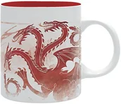 Kinder party - ABYstyle Studio Game of Thrones Targaryen  czerwony smok ceramiczny kubek biały/czerwony, biały/czerwony, STANDARD ABYMUG384 - miniaturka - grafika 1