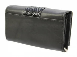 PolskaGalanteria.pl Portfel Damski PolskaGalanteria Z Wstawką Długi Suwak Skóra Naturalna CZARNY D14-WST - Portfele - miniaturka - grafika 3