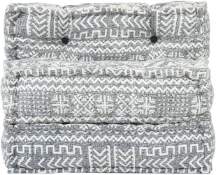 vidaXL Puf modułowy, jasnoszary, tkanina vidaXL - Pufy i podnóżki - miniaturka - grafika 3