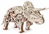 Puzzle - EWA Eco-Wood-Art EWA Eco-Wood-Art EWA EcoWoodArt 3D puzzle drewniane dla młodzieży i dorosłych, mechaniczne dinozaury, model""zrób to sam"", montaż bez kleju, kolor naturalny TRICERATOPS - miniaturka - grafika 1