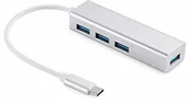 Huby USB - Sandberg Sandberg USB-C do 4 x USB 3.0 Hub Saver USB-C do 4 x USB 3.0 Hub, 336-20 (USB-C do 4 x USB 3.0 Hub Saver, USB 2.0 Type-C, USB 3.2 Gen 1 (3.1 Gen 1) Type-A, srebrny, aluminium, 1) 336-20 - miniaturka - grafika 1