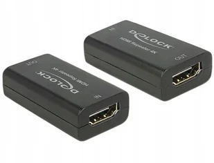 Delock 11403 przedłużacz AV Czarny, Adapter - Przedłużacze i rozgałęźniki - miniaturka - grafika 4