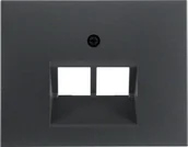 Gniazdka elektryczne - Berker K1 antracyt płytka do gniazda telefonicznego 2 B_14097006 - miniaturka - grafika 1