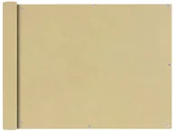 Parasole ogrodowe - vidaXL Parawan balkonowy z tkaniny Oxford, 90x400 cm, beżowy 42334 - miniaturka - grafika 1
