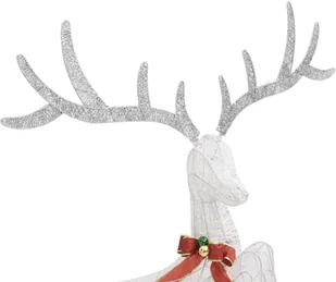 VidaXL Lumarko Lecący renifer świąteczny, srebrny, 120 zimnych białych LED 329769 VidaXL - Oświetlenie świąteczne - miniaturka - grafika 9