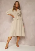 Sukienki - Beżowa Sukienka Canopis - miniaturka - grafika 1