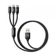 Kable USB - Mcdodo kabel Atom 3w1 (USB - Lightning/USB-C/microUSB) (1,2 m) CA-3352 czarny - miniaturka - grafika 1
