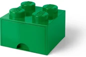 Pojemniki na zabawki - Lego Pojemnik "Brick 4" w kolorze zielonym z szufladami - 25 x 18 x 25 cm - miniaturka - grafika 1