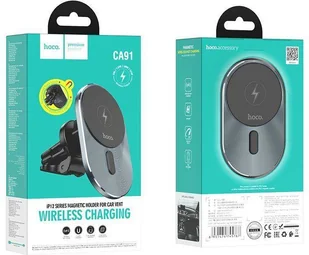 Hoco Case CA91 MAGNETIC MAGSAFE VENT CAR MOUNT 15W BLACK FD_19597-0 - Uchwyty samochodowe do telefonów - miniaturka - grafika 11
