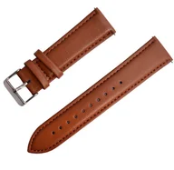 Akcesoria do smartwatchy - Cyfra.eu Pasek skórzany Wymienny pasek do smartwatcha 22 mm Brązowy Wymienny pasek brązowy - miniaturka - grafika 1