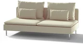 Pokrowce na meble - Dekoria pl pl Pokrowiec na moduł Söderhamn 3-osobowy kremowy szenil 186 x 99 x 83 cm Chenille 1006-702-22 - miniaturka - grafika 1