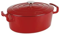 Brytfanny - Sitram sitram 711088 brytfanna, owalna, żeliwo, czarny/czerwony, 5 L 711088 - miniaturka - grafika 1