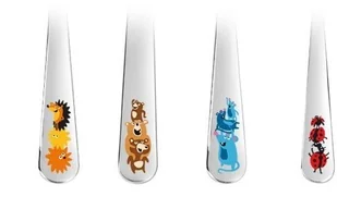 Tescoma Komplet sztućców dziecięce BAMBINI, wesołe zwierzątka, 4 części 668089 - Zestawy sztućców - miniaturka - grafika 4