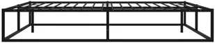 vidaXL Rama łóżka, czarna, metalowa, 200 x 200 cm - Łóżka - miniaturka - grafika 4