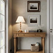 Lampy stojące - Euluna Lampa stołowa Teresa z kryształami klosz tekstylny - miniaturka - grafika 1