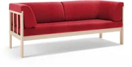 Sofy i kanapy - AJ Produkty Sofa 3-osobowa KIM, tkanina Medley, czerwony - miniaturka - grafika 1