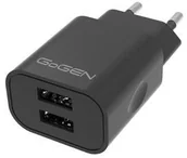 Ładowarki do telefonów - goGEN Ładowarka sieciowa ACH 204 2x USB 2A ACH204B) Czarna - miniaturka - grafika 1