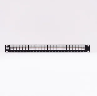 NetRack patchpanel 19&quot 24-porty pusty ekranowany czarny (104-21) - Szafy rack - miniaturka - grafika 2