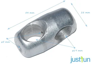 JUST FUN Łącznik krzyżowy aluminiowy 4PU02-01B1.00 - Pozostałe narzędzia ogrodowe - miniaturka - grafika 3