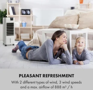 Klarstein Sonnendeck, klimatyzer, klimator, schładzacz powietrza, 65W, timer 8h, pilot, biały ACO18-SonnendeckWH - Klimatory - miniaturka - grafika 2