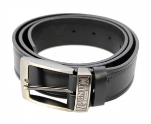 Pas-Max (PL) Pasek Skórzany (PL) Tłoczony Napis "MAGNUM" Skóra Licowa EXTRA 40 mm CZARNY Imitacja Szycia Cienką Nitką - Paski - miniaturka - grafika 4