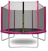 Trampoliny - aGa SPORT TOP Trampolina 180 cm różowa + siatka ochronna - miniaturka - grafika 1