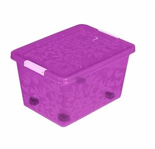 Branq DOSTAWCA Pojemnik Jaśmin 55l Na Kółkach 7155 Mix Kolor BRA000231 - Pojemniki kuchenne - miniaturka - grafika 3