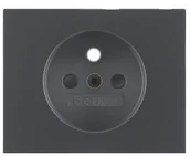 Gniazdka elektryczne - Berker K1 antracyt płytka do gniazda z uziemieniem z przesłonami B_3965757006 - miniaturka - grafika 1