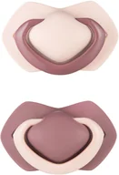 Smoczki uspokajające - canpol Babies Zestaw smoczków uspokajających silikonowych symetrycznych Pure Color 0-6 m, różowy - miniaturka - grafika 1