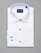 Koszule męskie - Borgio koszula vallerona 00252 długi rękaw biały classic fit - miniaturka - grafika 1