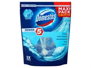 Domestos Lever Kostka toaletowa Power 5 Ocean 5 x 55 g - Środki do WC - miniaturka - grafika 2