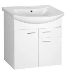 Aqualine ZOJA szafka umywalkowa, 61,5x74x32cm, 2 drzwiczek, 1 szuflada, biała 51065A - Szafki łazienkowe Aqualine ZOJA szafka umywalkowa, 61,5x74x32cm, 2 drzwiczek, 1 szuflada, biała 51065A - Szafki łazienkowe - miniaturka - grafika 1