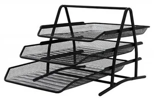 Q-CONNECT Zestaw na biurko Office Set, metalowy, 3 szufladki, czarny KF00823 - Półki na dokumenty - miniaturka - grafika 2