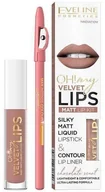 Szminki - Eveline Cosmetics Oh My Lips Liquid Matt Lipstick&Contour Lip Liner 4,5ml+1szt. 11 Cookie Milkshake 93579-uniw - miniaturka - grafika 1