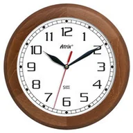 Zegary - Atrix Zegar ścienny drewniany Super Cichy /rondo ATW301SS - miniaturka - grafika 1