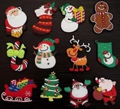 Magnesy - MAGNES MAGNESY NA LODÓWKĘ-- święta - miniaturka - grafika 1