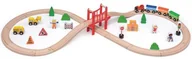 Pociągi dla dzieci - Viga Toys Drewniana Ogromna Stacja kolejowa 39 elementów Pociąg Kolejka Viga Toys 50266 - miniaturka - grafika 1