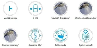 Deante Anemon Bis Zestaw natryskowy z drążkiem NCZ_N51K NCZ N51K [15788965] - Zestawy prysznicowe - miniaturka - grafika 3