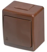 Wyłączniki światła i elektryczne - Pawbol BETA WYLACZNIK DZWONKOWY IP44 BRAZOWY D.3210WD - miniaturka - grafika 1