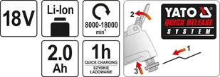 Yato """"""18V MULTINARZĘDZIE OSCYLACYJNE ZESTAW Z ŁADOWARKĄ 60MIN I BATERIĄ 2"" - Narzędzia wielofunkcyjne Yato """"""18V MULTINARZĘDZIE OSCYLACYJNE ZESTAW Z ŁADOWARKĄ 60MIN I BATERIĄ 2"" - Narzędzia wielofunkcyjne - miniaturka - grafika 7