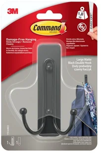 COMMAND Haczyk metalowy podwójny duży czarny Command - Inne mocowania COMMAND Haczyk metalowy podwójny duży czarny Command - Inne mocowania - miniaturka - grafika 1
