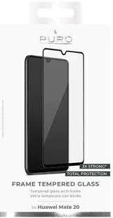 PURO Frame Tempered Glass - Szkło ochronne hartowane na ekran Huawei Mate 20 (czarna ramka) b2btrade-12348-0 - Szkła hartowane na telefon - miniaturka - grafika 2