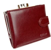 Portfele - Wilmar (PL) Portfel Damski (PL) 10 cm Klamra Skóra Włoska WIL_P10 10 x 9 x 2 [cm] - miniaturka - grafika 1