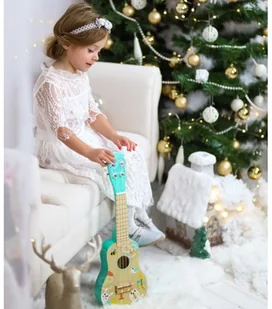 Woopie Lumarko Drewniane Ukulele Gitara Dla Dzieci 3+ TF571 Lek - Instrumenty muzyczne dla dzieci - miniaturka - grafika 7