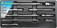 Klucze i nasadki - Kraftmann Moc Man 6113 W pionie zestaw przedłużający, 6, 3 (1/4)  10 (3/8)  12, 5 (1/2), 9-częściowy 6113 - miniaturka - grafika 1