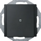 Wyłączniki światła i elektryczne - Merten Płytka centralna 295614 wylot kabla, antracyt, system M 1325206 - miniaturka - grafika 1
