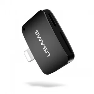 USAMS USAMS Adapter 2w1 US-SJ176 micro USB-Lightning + czytnik kart SD czarny (SJ176KC01) - Adaptery i przejściówki - miniaturka - grafika 3