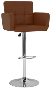vidaXL Stołki barowe, 2 szt., brązowe, sztuczna skóra - Taborety i hokery - miniaturka - grafika 18
