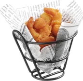 Miski i półmiski - Hendi Koszyk na sztućce widelce noże łyżki okrągły szary melanżowy śr 100x120 mm 426197 - miniaturka - grafika 1